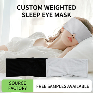 Masque de sommeil lesté en velours à marque privée, luxe, relaxation par la gravité, aide au sommeil, doux, occultant, accessoire de sommeil pour voyage et maison, personnalisable - Product Image 4