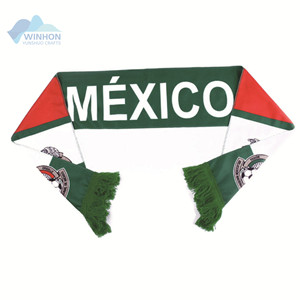 Vente en gros de drapeaux de pays nationaux Promotion drapeau de bonne qualité Satin polaire tricoté Sport équipe de Football Fans écharpe de Football - Product Image 5