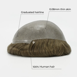 Sistema de Reemplazo Capilar para Hombres Newtimes Hair HS1 Thin Skin Pu, Tupé Masculino con Mayor Duración - Product Image 1