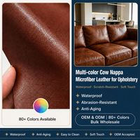 Tissu d'ameublement en cuir microfibre Nappa de vache en gros, velours doux CAL TB117, résistant à l'abrasion, personnalisé OEM ODM