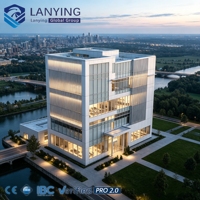 Solución de Edificio de Oficinas con Estructura de Acero Comercial, Diseño Modular de Panel Sándwich, Columnas de Alta Resistencia, Moderno SYLY