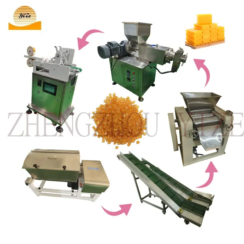 Kleinformat Seifenproduktionslinie Seifenmahlschneider vollautomatische Wäschereiben-Seifenherstellungsmaschine mit Förderband