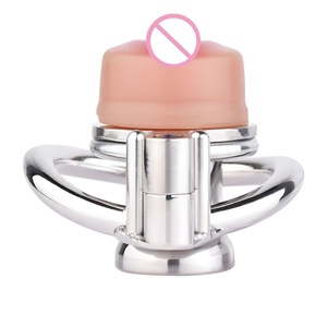 FRRK Metal Chastity Cage Penis Lock Male Chastity Device Wearable Vagina BDSM Bondage Restraint Device Sex <b>Toy</b> <b>for</b> <b>Man</b> - Product Image 2