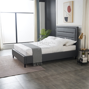 <span class=keywords><strong>Lit</strong></span> King Size capitonné <span class=keywords><strong>de</strong></span> luxe au design européen avec tête <span class=keywords><strong>de</strong></span> <span class=keywords><strong>lit</strong></span> rembourrée et revêtement en tissu - Product Image 6