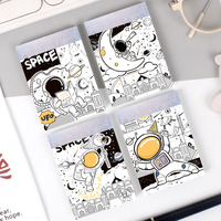 Cuaderno de Bolsillo Mini BIG ROLE BT5962 con Diseño de Astronauta Espacial de Dibujos Animados, Encuadernado con Pegamento, Páginas Interiores Rayadas, Portátil, al por Mayor