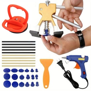 Kit d'outils professionnels de <span class=keywords><strong>débosselage</strong></span> <span class=keywords><strong>sans</strong></span> <span class=keywords><strong>peinture</strong></span>, réparation de tôles <span class=keywords><strong>sans</strong></span> trace, ensemble d'outils de réparation de bosses de <span class=keywords><strong>carrosserie</strong></span> automobile en aluminium CiHOO - Product Image 4
