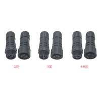 Conector M20 de 2, 3 y 4 Pines, Conector Eléctrico de Tornillo, Ensamblado en Campo, Autoblocante, Macho y Hembra, Conector de Cable de Alimentación Impermeable para Aviación
