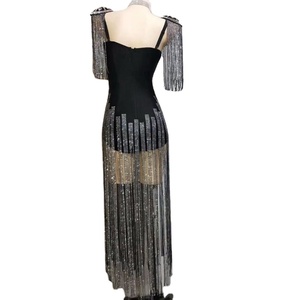Sexy <strong>Leotard</strong> <strong>Sparkly</strong> Tassel Outfit Celebrate Costume Stage Party Singer Dance Wear Fringes <strong>Leotard</strong> Customized Make Costume - Product Image 3