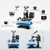 Presse à Chaud Compacte Pivotante 10x12 Pouces – Machine de Sublimation Numérique Plate pour DIY, Petites Entreprises, T-shirts et Sacs Fourre-tout