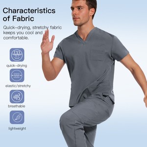 Uniforme <span class=keywords><strong>médical</strong></span> Cargo Doctor <span class=keywords><strong>en</strong></span> <span class=keywords><strong>ligne</strong></span>, Boutique de blouses d'hygiénistes professionnelles, 42168 Uniformes médicaux unisexes - Product Image 3