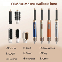 Set Penata Rambut Multifungsi untuk Penggunaan Komersial, Sikat Udara Panas untuk Mengeringkan, Menyisir, Mengeriting, Meluruskan, 6 in 1 Multi-styler Rambut