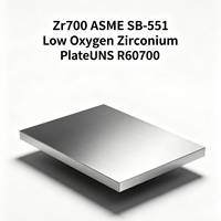 Placa de Zirconio Zr700 ASME SB-551 Baja en Oxígeno UNS R60700 de Alta Pureza, Resistente a la Corrosión, Tamaño Personalizado Disponible, Marca JFE