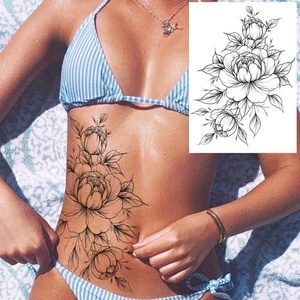 Tatuajes Temporales de Flores al por Mayor, de Alta Calidad, con Colores Vivos y Diseños de Moda, Arte Corporal - Product Image 2