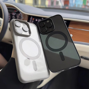 เคสชาร์จโทรศัพท์แม่เหล็กธรรมชาติสีด้านสำหรับ iPhone 17 16E 16 15 14 13 11 Pro Max PLUS เคสแข็งกันกระแทกขนาดเล็ก - Product Image 4