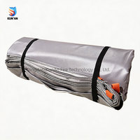 Manta Ignífuga de Silicona y Fibra de Vidrio para Automóviles, 19.8 x 26 pies, Precio al por Mayor de Kunan, para Estacionamientos