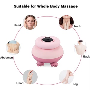 Masseur de tête portable électrique pour le cuir chevelu, avec nœuds de pétrissage, pour la relaxation musculaire et des épaules, idée cadeau anti-stress - Product Image 6