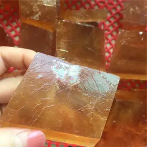 <span class=keywords><strong>Pietra</strong></span> preziosa naturale ruvida giallo Iceland spato ottico <span class=keywords><strong>Calcite</strong></span> <span class=keywords><strong>pietra</strong></span> per Fengshui - Product Image 1