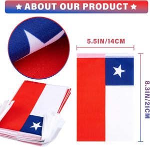 Bandierine a Corda del <span class=keywords><strong>Cile</strong></span>, Piccole Bandiere Nazionali Cilene, Decorazione per Tifosi - Product Image 6