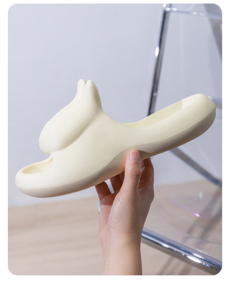New Ladies Cute Rabbit Slippers Outdoor Household Non-slip Platform Sandals Wholesale