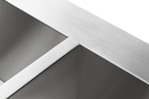 AD-Z3321 33-inch hiện đại tạp dề phía trước đôi hình chữ nhật Bát thép không gỉ bồn rửa 304 1.2-3.0mm Độ dày lỗ duy nhất nhà bếp - Product Image 5