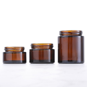 15g Barattolo di <span class=keywords><strong>vetro</strong></span> ambrato da 20g <span class=keywords><strong>50</strong></span> <span class=keywords><strong>ml</strong></span> di coperchio in crema nera oblato che eroga un campione gratuito di <span class=keywords><strong>vetro</strong></span> marrone 30g - Product Image 3