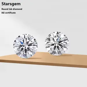 Starsgem IGI E/F VSラウンド1.1ct1.2ctルーズダイヤモンドストーン100% LABダイヤモンド1カラットあたりの価格ラボグラスダイヤモンド