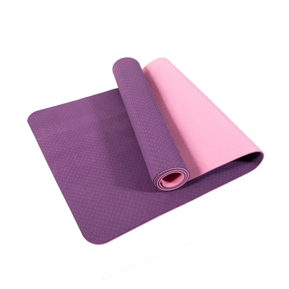 Estera de yoga personalizada de alta calidad Estera de ejercicio de gimnasio plegable ecológica Estera de yoga antideslizante