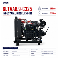 Harga Pabrik Mesin Diesel DCEC Seri 6LTAA8.9 325hp 2200RPM 6LTAA8.9-C325 untuk Pompa Air, Tenaga Stasioner, dan Kompresor Udara