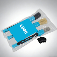 Brosse de nettoyage automobile industrielle détachable haute performance en 3 parties, poils souples en PP, idéale pour les espaces difficiles d'accès
