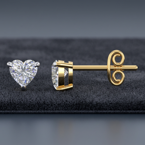 Pendientes de Diamantes de Corte Corazón de Alta Calidad, Chapados en Rodio con Oro Sólido de 18K, Certificados por IGI, Cultivados en Laboratorio, para Bodas y Fiestas - Product Image 3