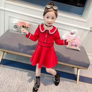 New Fashion Wholesale Kids Clothing <b>Chinese</b> <b>Red</b> Little Girls Long Sleeve Fancy <b>Dresses</b> From Shopping Websites - Product Image 4