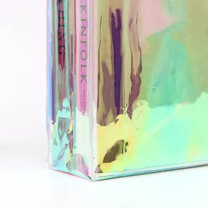 패션 홀로그램 투명 PVC 비치 가방 디자이너 쇼핑 레이저 토트 백