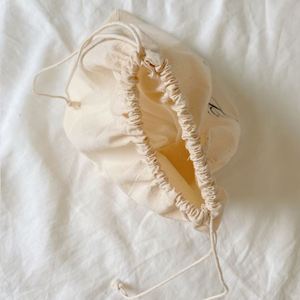Low MOQ 100% Organic Cotton <b>Drawstring</b> <b>Pouch</b> Bag Natural Cotton Storage Bag Reusable Pure Cotton Gift Bag With Printed Logo - Product Image 3