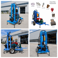 Foreuse de puits d’eau portable et personnalisable sur roues, remorquable, profondeur de forage de 200 m