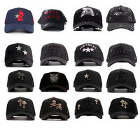 Gorra de Calidad Original de 5 Paneles con Logotipo del Cliente, Logotipo Bordado en 3D, Patrón de Monstruo, Gorra de Béisbol Belico con Visera de Gamuza y Pedrería