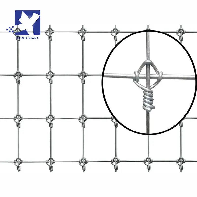 Customized Grip Lock Tight Monarch/ Square Deal/ Cross Lock Knot Iron Wire Mesh Field Fence