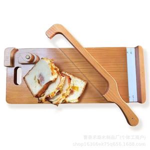 Couteau à pain en bois avec planche à découper, scie à pain pour la pâtisserie, les fêtes, couteau à trancher le pain au fromage, planche à découper - Product Image 5