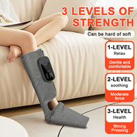 Masseur de jambes portable à 3 modes Compression d'air de mollet sans fil avec soulagement de la douleur thermique Usage domestique