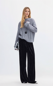 <span class=keywords><strong>Pantaloni</strong></span> di <span class=keywords><strong>velluto</strong></span> Cargo <span class=keywords><strong>con</strong></span> <span class=keywords><strong>elastico</strong></span> <span class=keywords><strong>in</strong></span> <span class=keywords><strong>vita</strong></span> larga a righe a righe a <span class=keywords><strong>vita</strong></span> alta neri a righe a <span class=keywords><strong>vita</strong></span> alta - Product Image 2