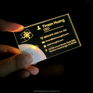 Kartu Nama Akrilik Berwarna-warni Bercahaya dengan Logo yang Dapat Disesuaikan, Tampilan Mewah, Hadiah Promosi Kecil - Product Image 1