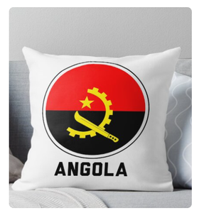 Capa de Almofada Decorativa Quadrada de Poliéster Macio com Bandeira de Angola, Lavável, para Sofá, Cama e Carro – Atacado - Product Image 3
