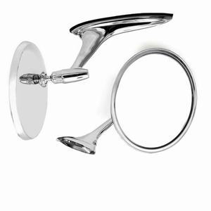 Nuovo Specchietto Laterale Interno Cromato Bianco in Vetro Stile <span class=keywords><strong>Vintage</strong></span> per Modelli <span class=keywords><strong>Chevrolet</strong></span> 1963-1965, Adattamento Universale - Product Image 2