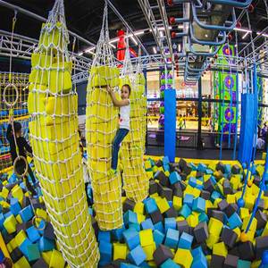 Parc <span class=keywords><strong>de</strong></span> trampolines intérieur pour enfants et adultes, parc <span class=keywords><strong>de</strong></span> trampolines intérieur Sky Zone, parcours <span class=keywords><strong>de</strong></span> ninja standard européen - Product Image 1