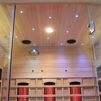 Sauna intérieur moderne de luxe à faible EMF pour 2 personnes, thérapie par infrarouge à spectre complet et lumière rouge
