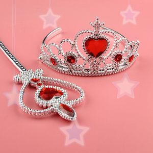Nouveauté Nicro : Costumes de Fée Princesse pour Bébés Filles, Accessoires de Fête d'Anniversaire, Couronne en Plastique, Baguette Magique, Ensemble Couronne Elsa et Baguette - Product Image 3
