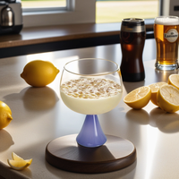 Gobelet en verre borosilicate coloré de 300 ml, nouveau style, haute qualité, pour crème glacée, dessert, cadeau, résistant à la chaleur
