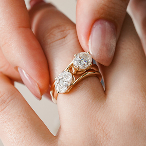 Joyería Personalizada Starsgem, Anillos de Oro Sólido de 9k/10k/14k/18k con Piedras Preciosas Cultivadas en Laboratorio de Corte Ovalado de 6*8mm y Diamantes Cultivados en Laboratorio con Certificado IGI - Product Image 5