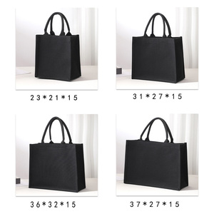 Bolsas de Mano Personalizadas Reutilizables Promocionales para Mujer, Bolsas de Compras de Lujo de Gran Capacidad, Impermeables, de Lona de Algodón, con Logotipo - Product Image 3