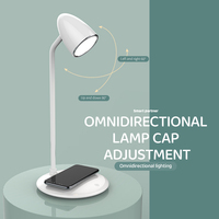 Chargeur sans fil magnétique à grand panneau au design minimaliste 2-en-1 pour téléphone portable compatible Qi, écouteurs avec lampe tactile réglable
