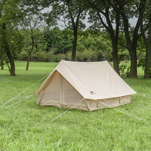 Carpa de Lona Oxford Portátil de Alta Calidad, Pequeña, Tipo Cabaña, para 4 Estaciones, para Acampar al Aire Libre, Personalizada, con Doble Puerta, Impermeable - Product Image 6